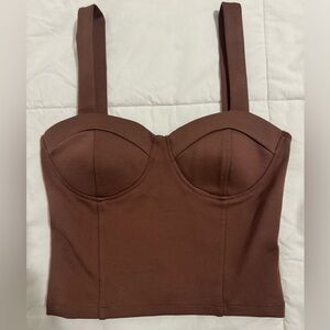 Brown Bustier Top